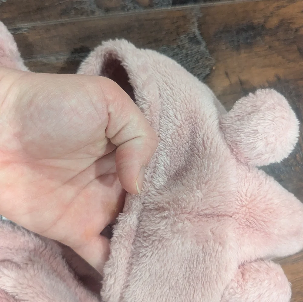 Pink Hooded Baby Outfit with Patterned Leggings - Picture 5 of 7